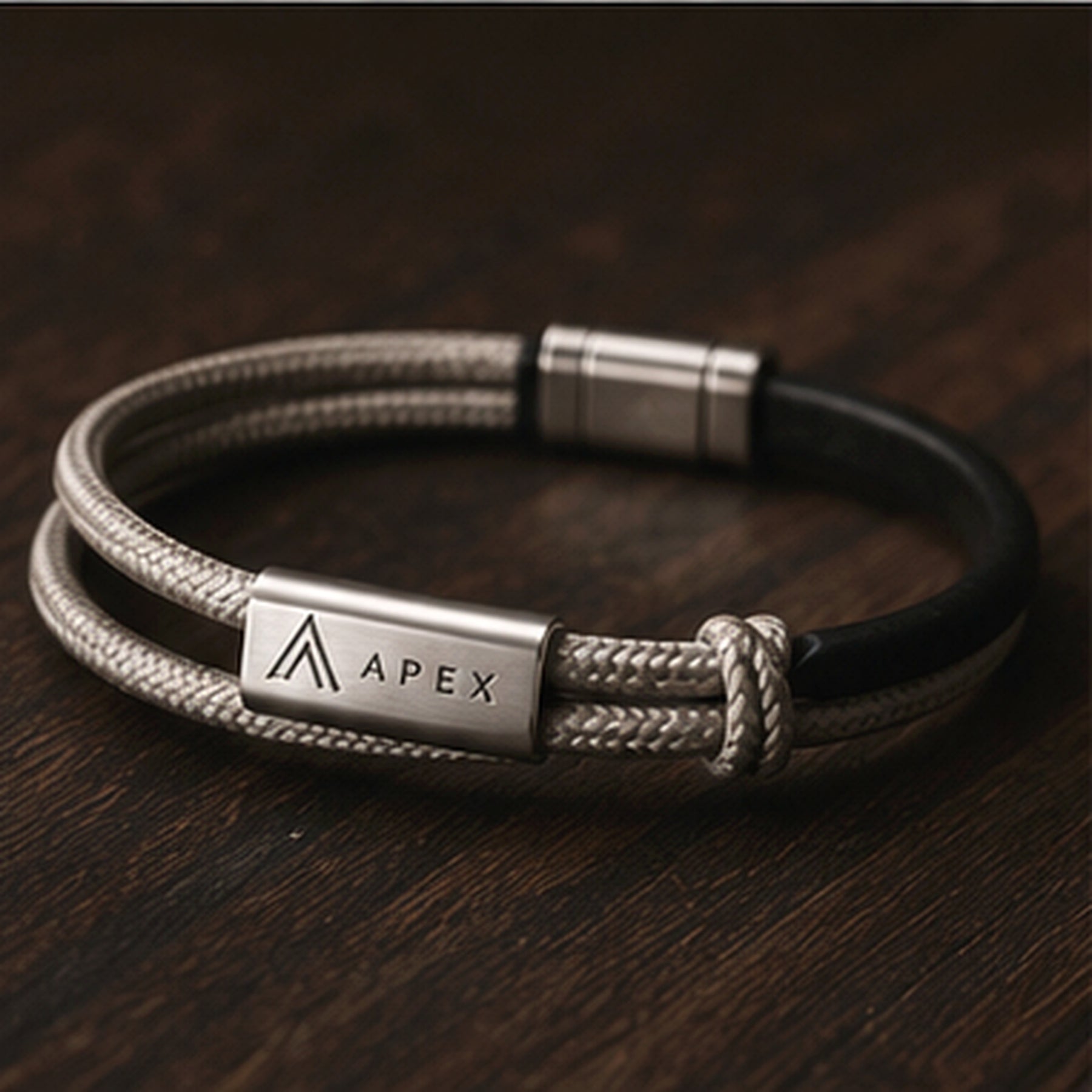 APEX Latitude bracelet on dark wood